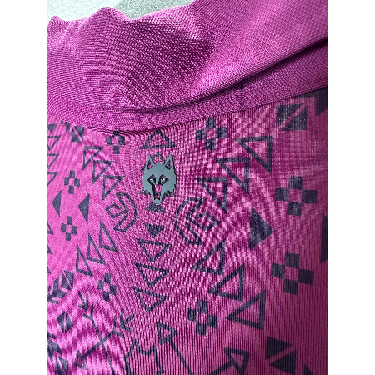 Greyson Men's Purple Performance Geometric Design Polo L