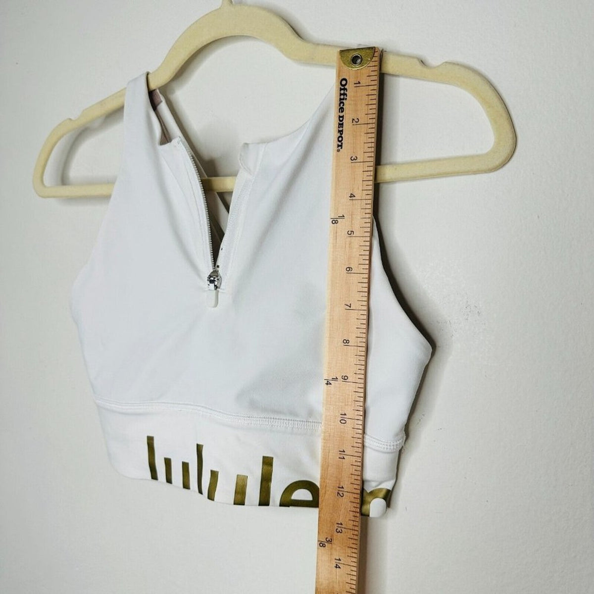 Lululemon White High Neck Energy Sports Bra Long Line Zip Special Edition 6