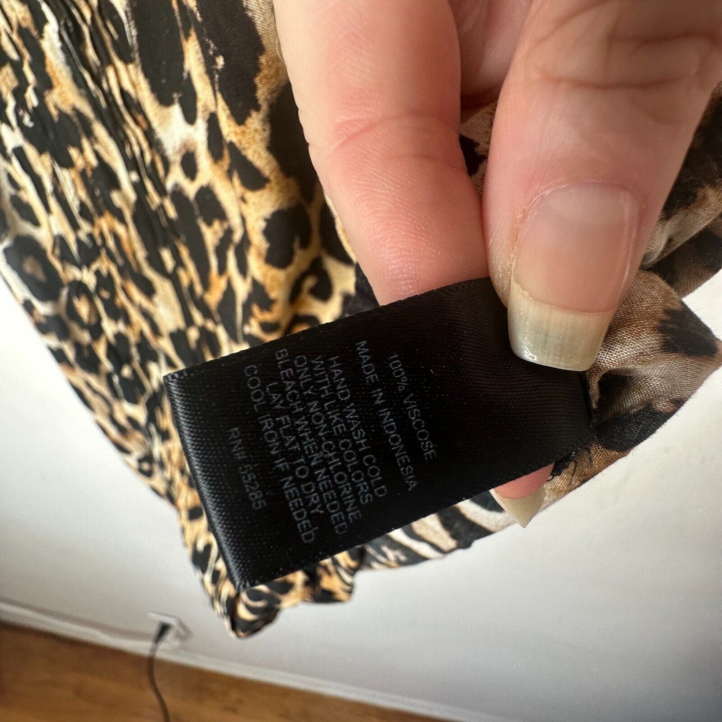 Express Cheetah Print Cami Top Front Bodice Ruched Elastic Waist Hem Small