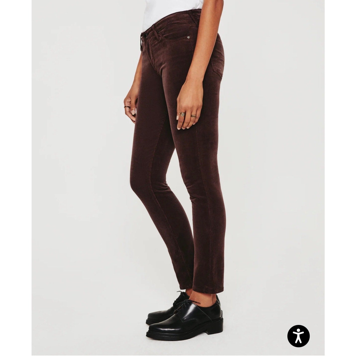 Adriano Goldschmied Prima Corduroy Cigarette Jeans Brown Women 29