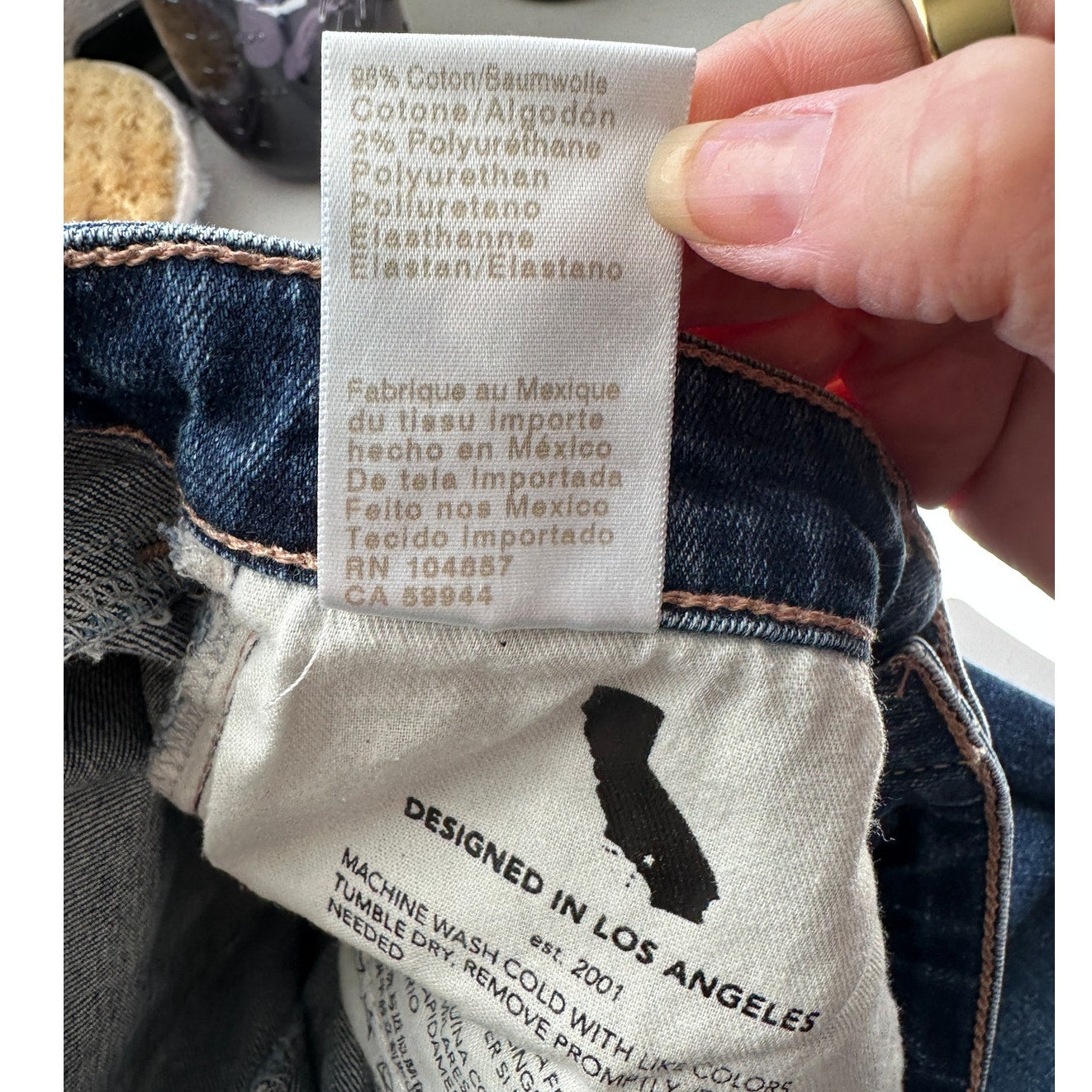 AG Prima Cigarette Jeans Blue Women’s US 28 Fabric Made in Japan