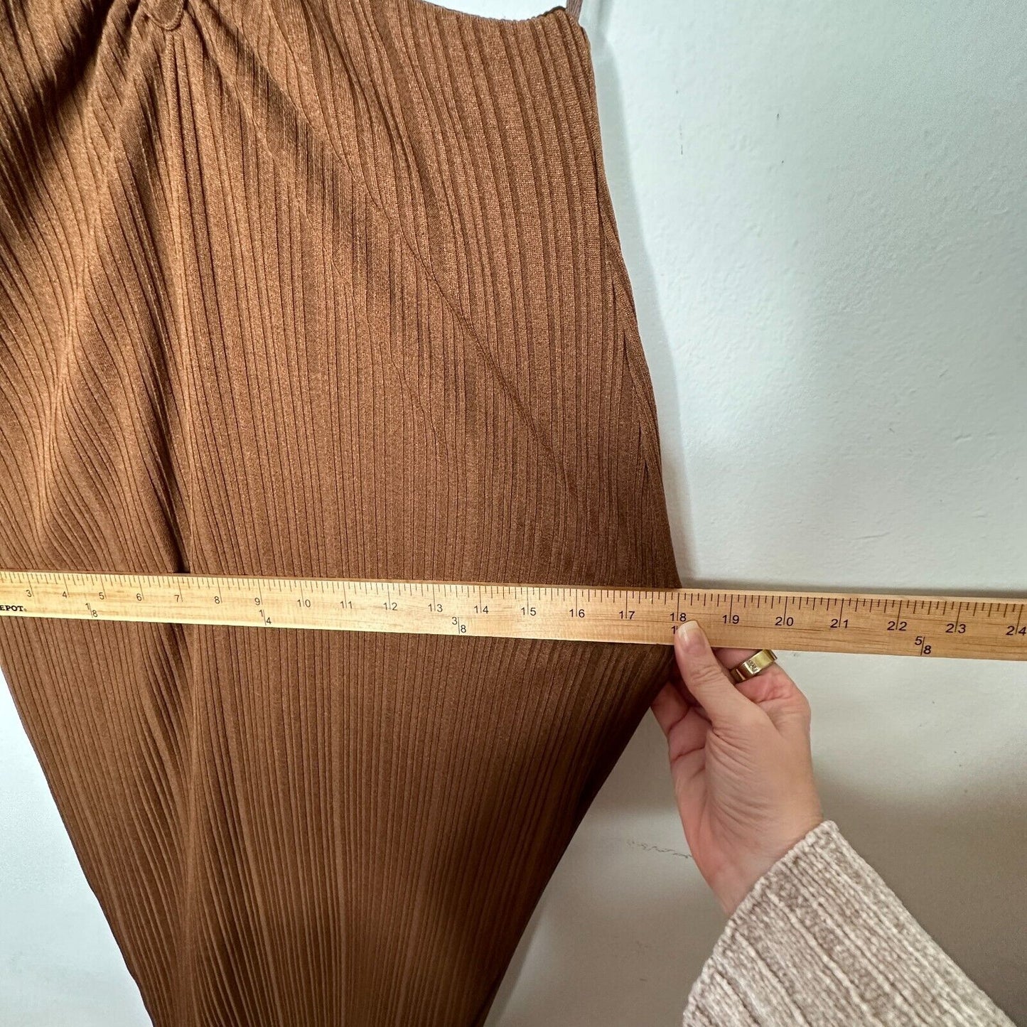 Rumer The Label Chocolate Ribbed Oasis Bandeau Style Cut Outs Lined Maxi S