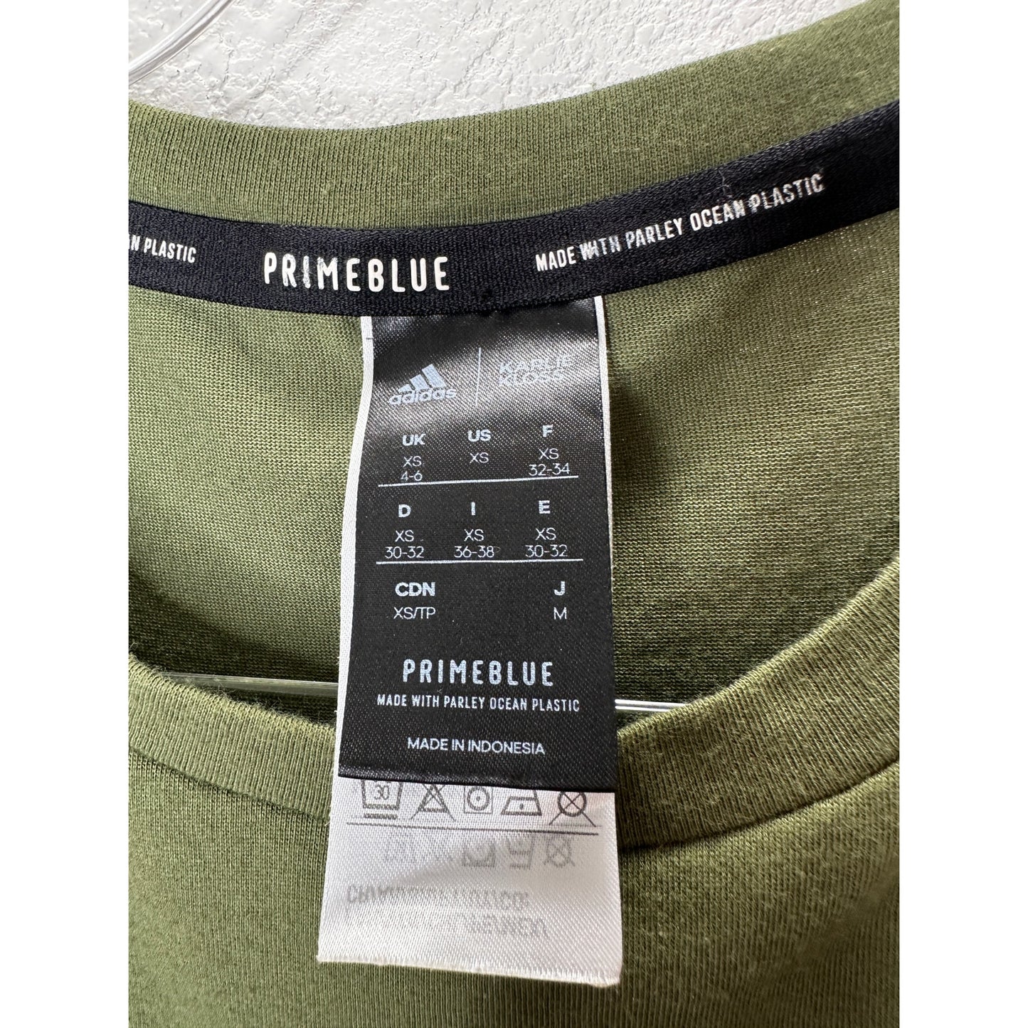 Adidas x Karlie Kloss Olive Oversize  Side Slit Training Tshirt xs