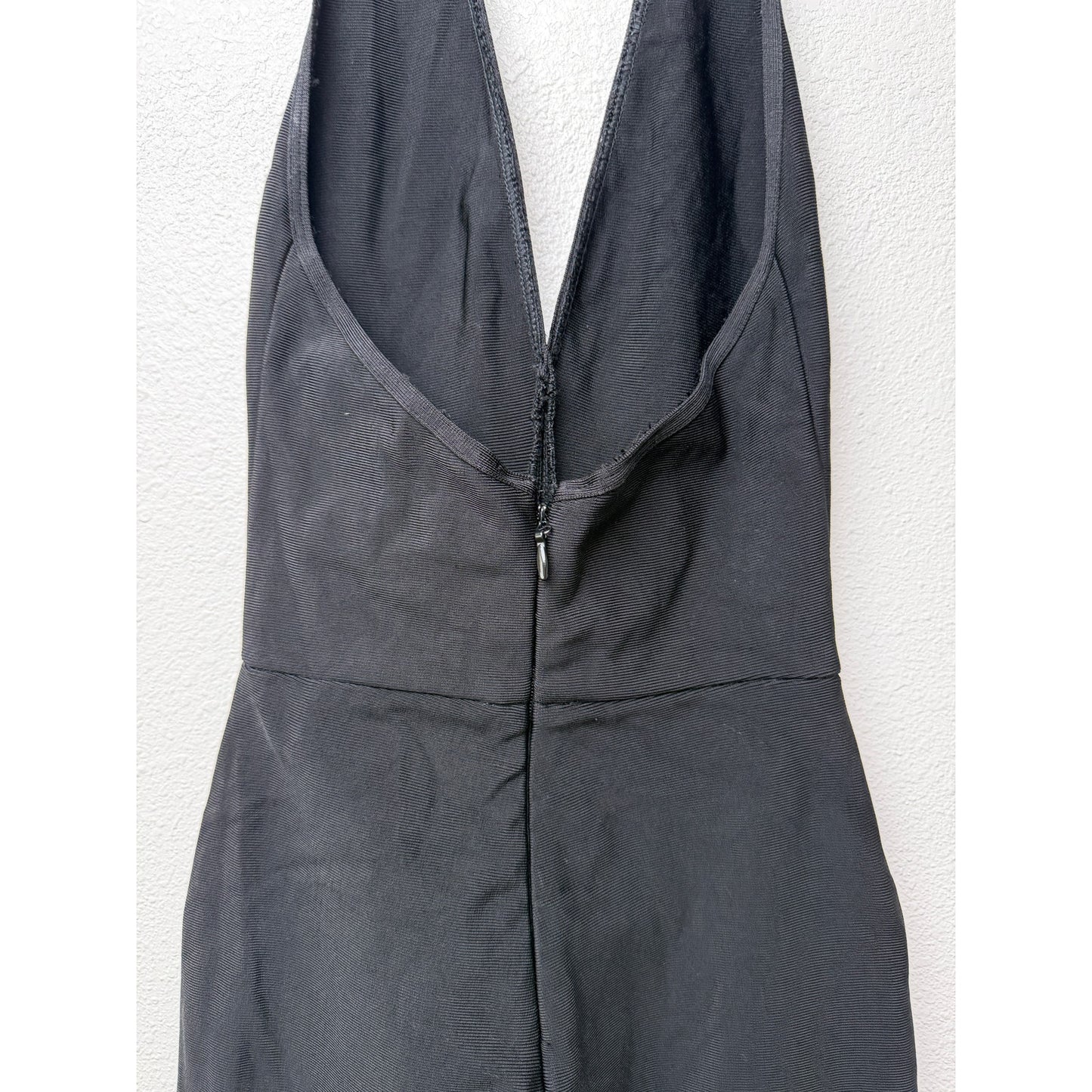 House of CB Anaise Black Jumpsuit Women XS Plunge