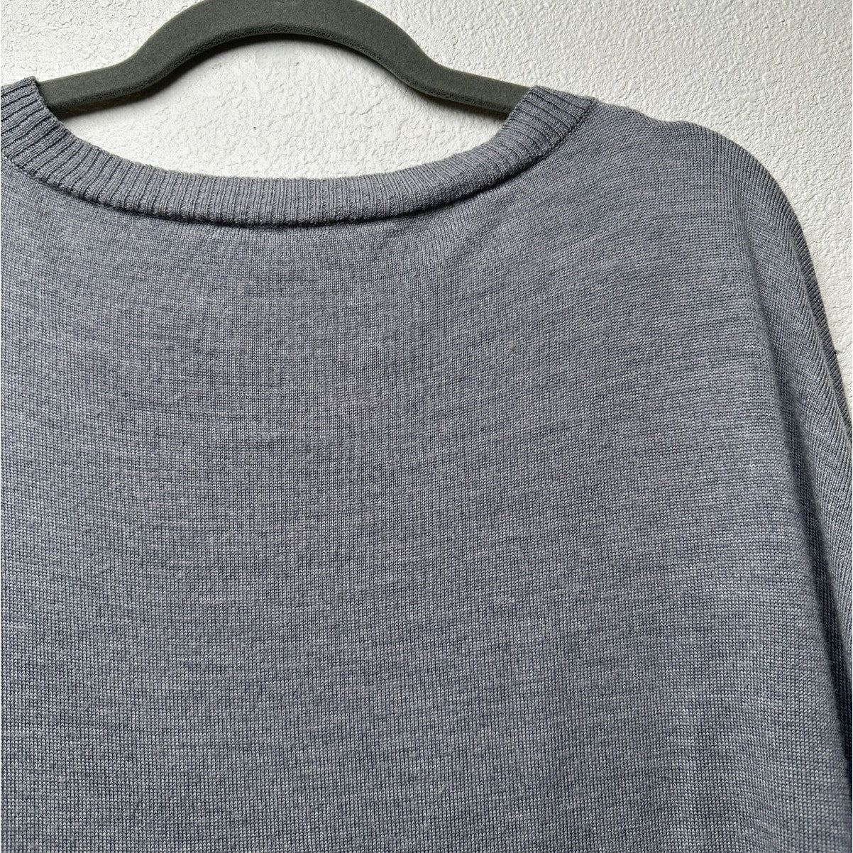 Eileen Fisher Gray Merino Wool Tunic Sweater Dress L