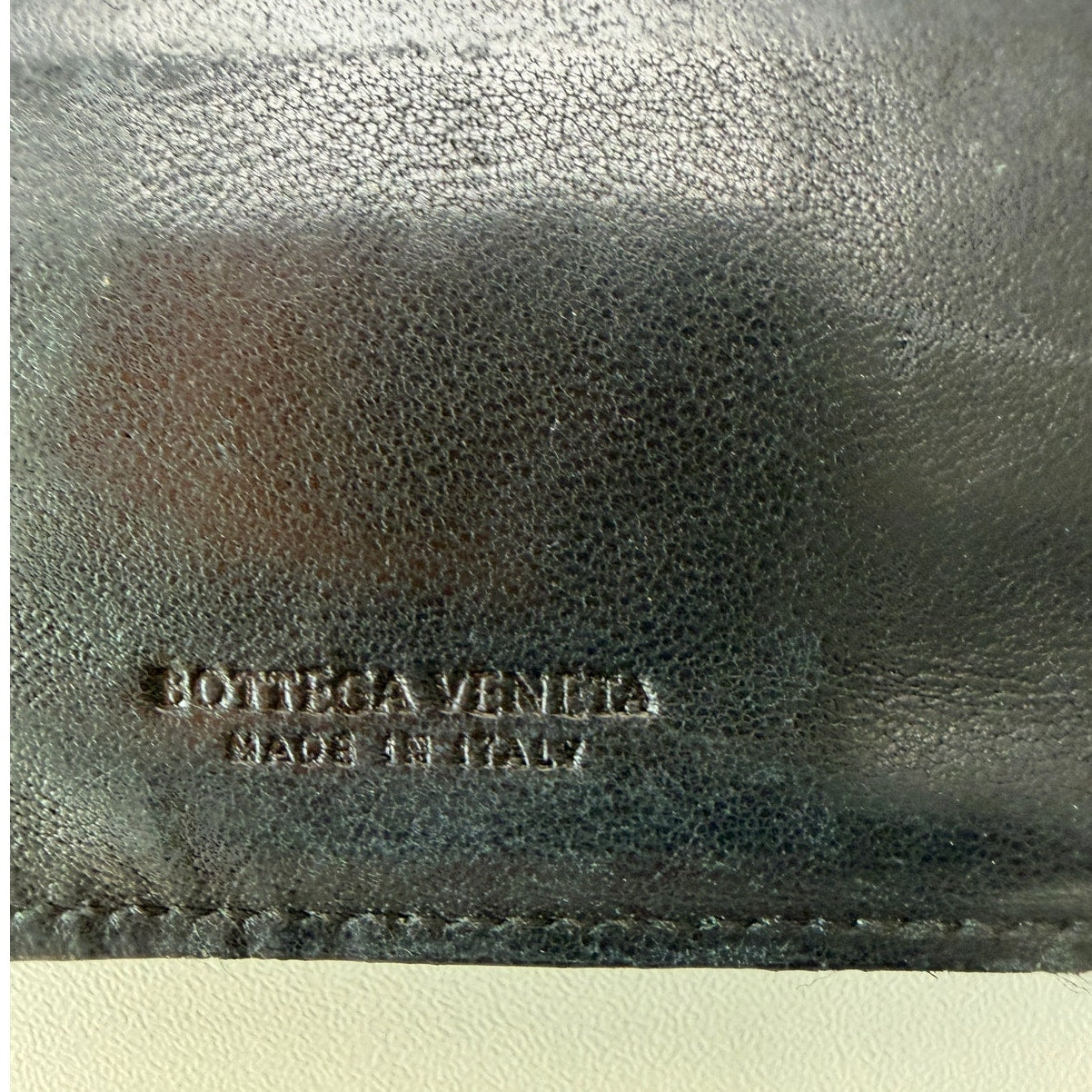 Bottega Veneta Intrecciato Black Leather Zip Wallet Italy Woven