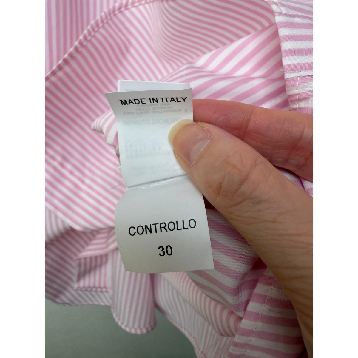 Brunello Cucinelli Pink Stripe Cotton Shirt Men L