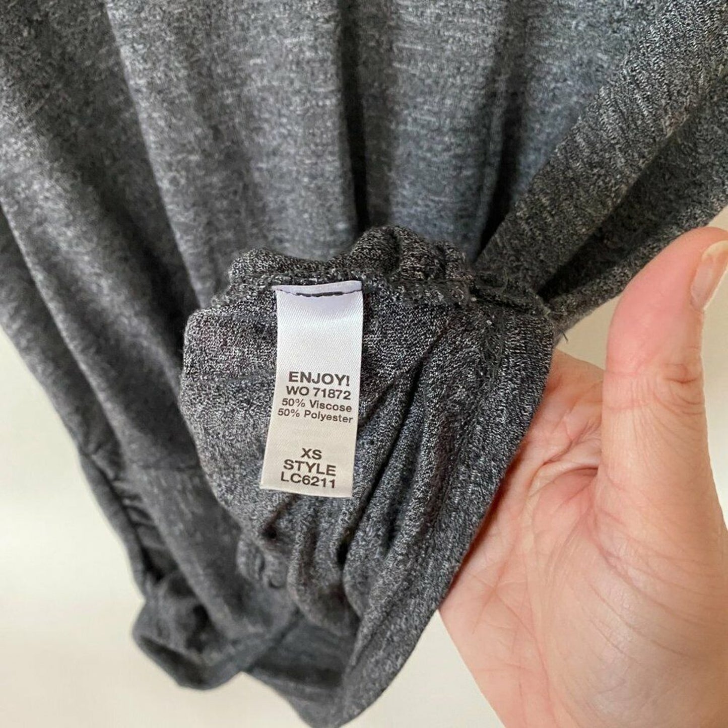 Michael Stars Short Sleeve Gray Knotted Front Round Neck T-shirt Oversized XS