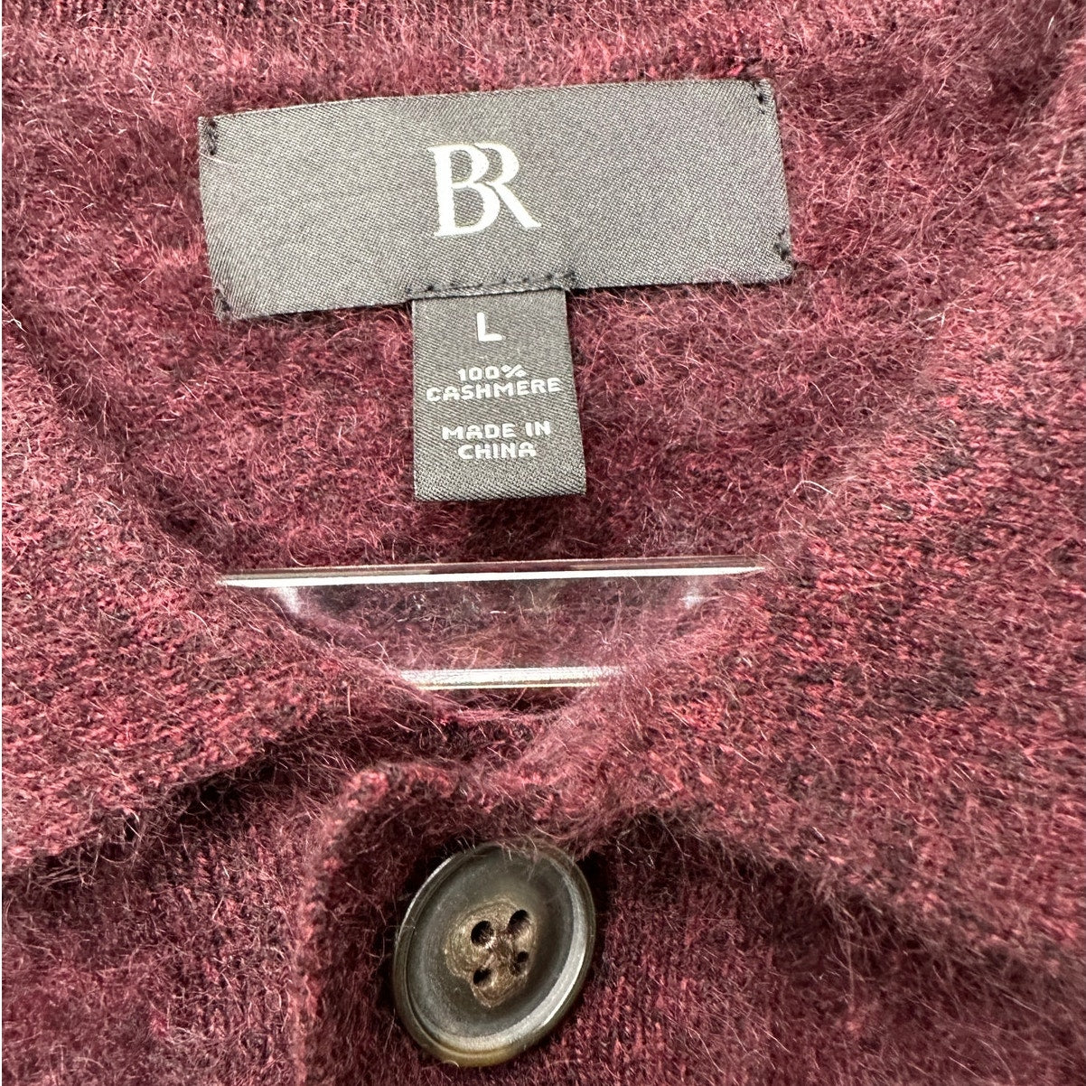 Banana Republic Cashmere Cardigan Womens L Burgundy