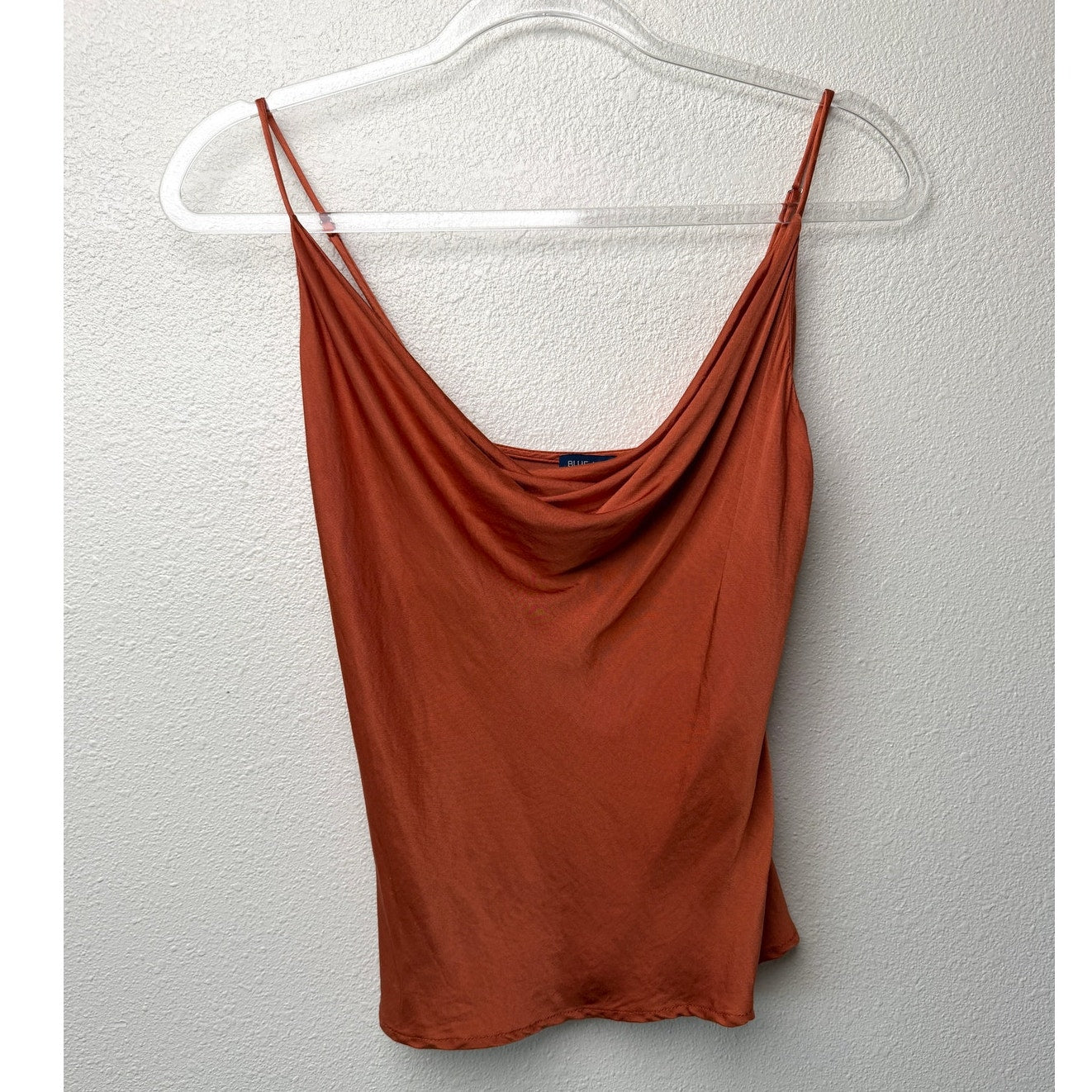 Blue Life Rust Cowl Neck Cami Top XS 100% Viscose Made USA