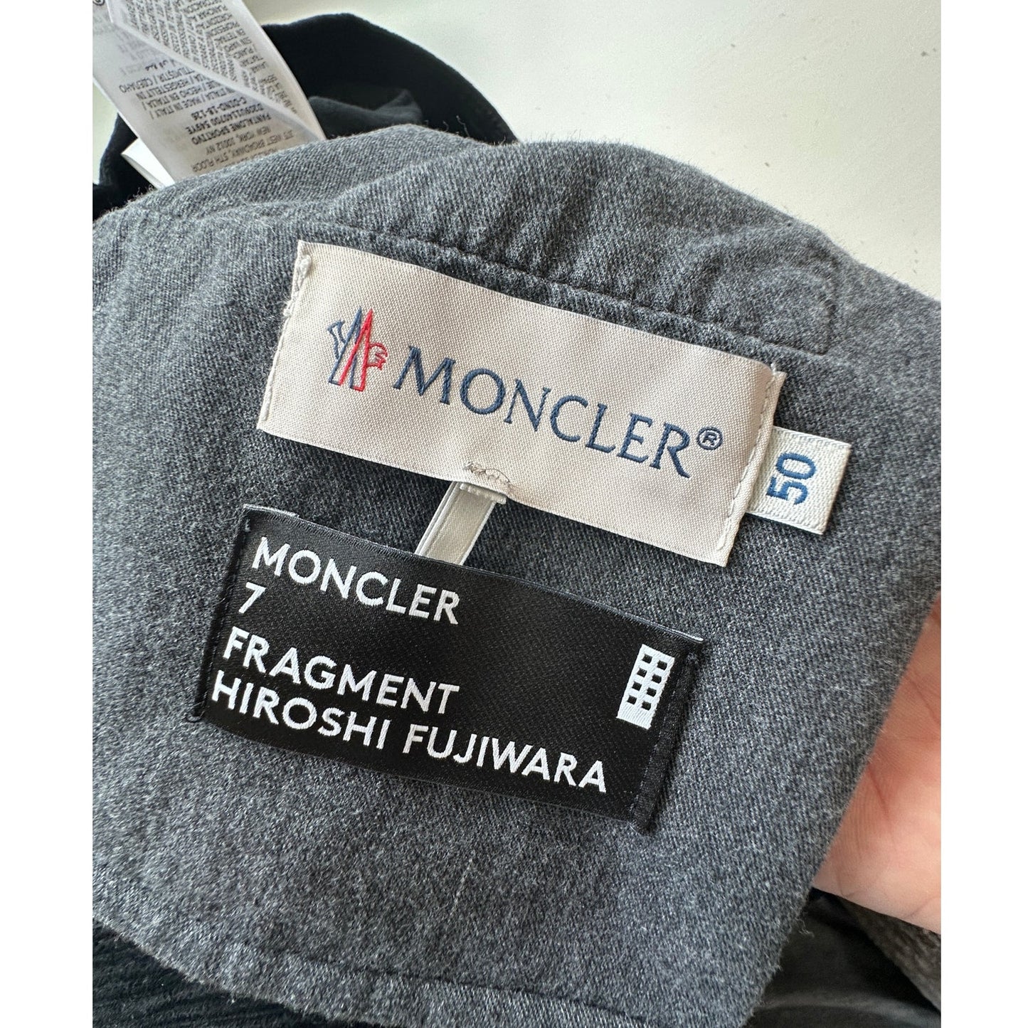 NWT Moncler 7 Fragment Corduroy Pants Black Men’s 50 Side Code Print