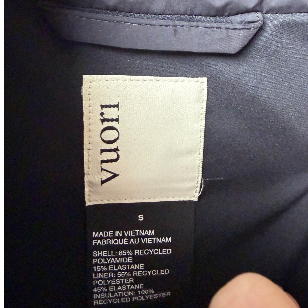 NWT Vuori Canyon Insulated Vest Black Womens S