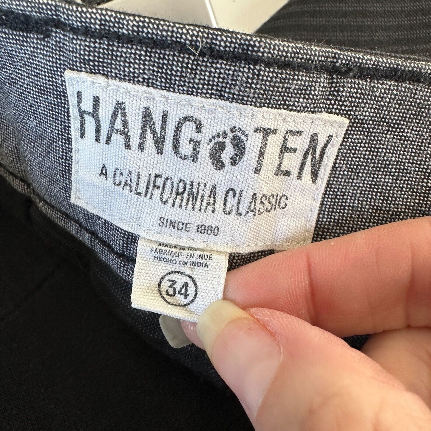 Hang 10 Black-Gray Daybreak Hybrid 21" Everyday Short Back Pocket Stretch 34