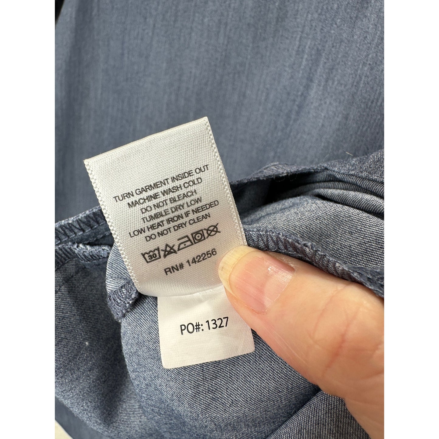 Blue Denim Casma 3 Pocket Classic Fit V-Neck Scrub Top S