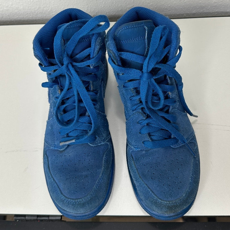 Nike Air Jordan 1 Retro High Top Blue Suede Sneaker 4 Youth