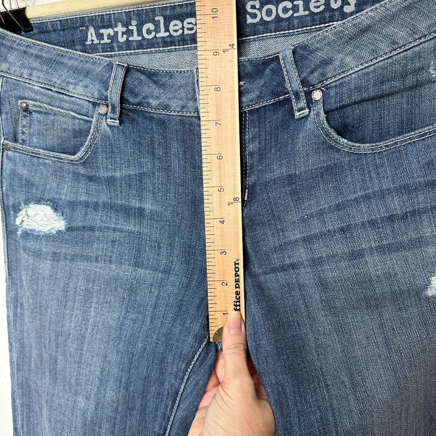 RARE Articles of Society Kendra Worn Boot Cut Distressed Jean Two Back Pockets 2