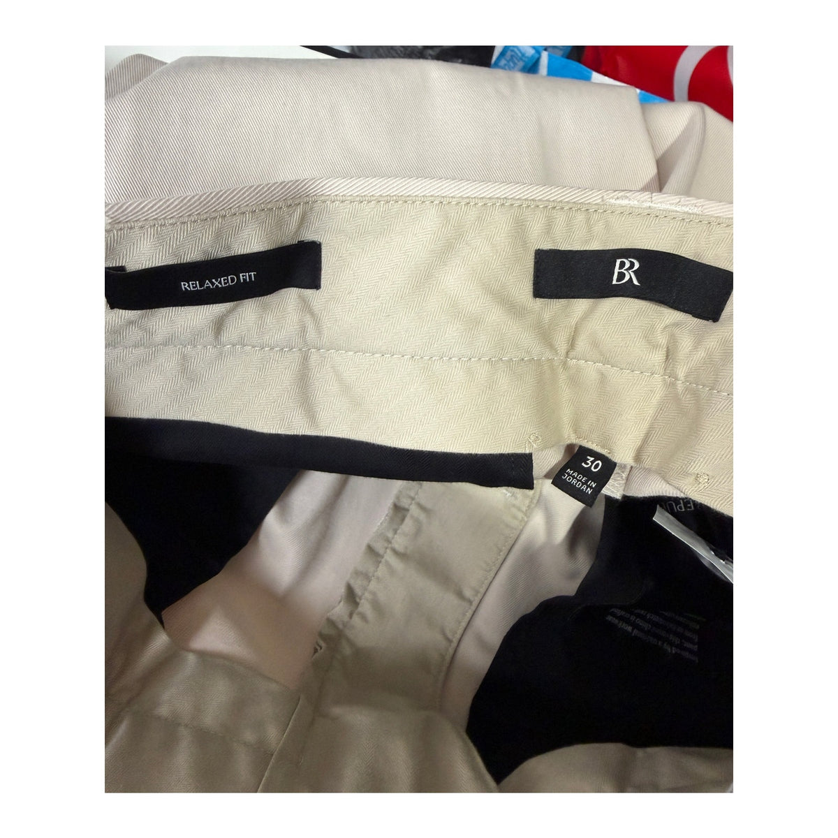 Banana Republic Relaxed Workwear Chino Pants Off White Taupe Men's US 30