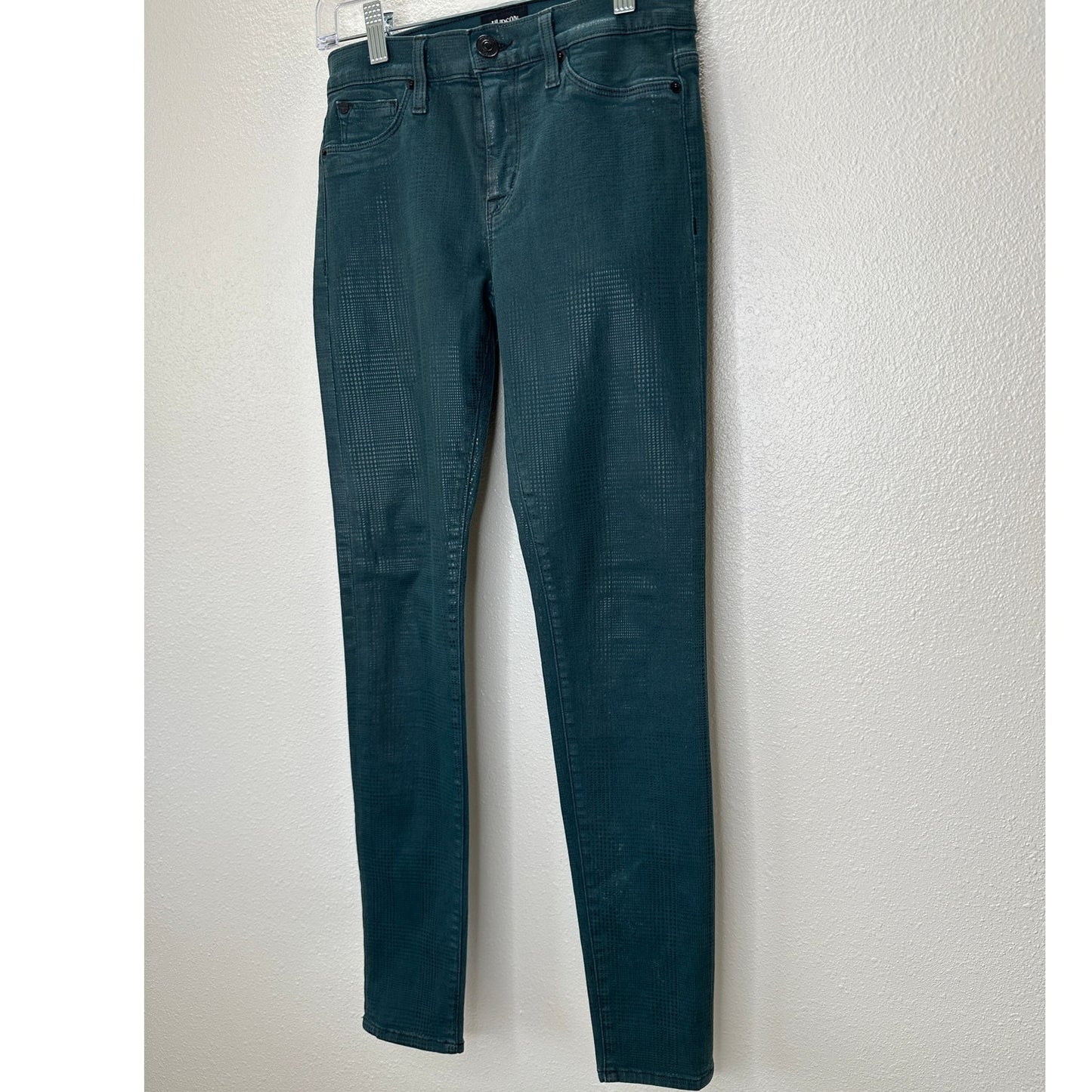 Hudson Midrise Dark Teal Nico Super Skinny Jean in Nonconformist 26