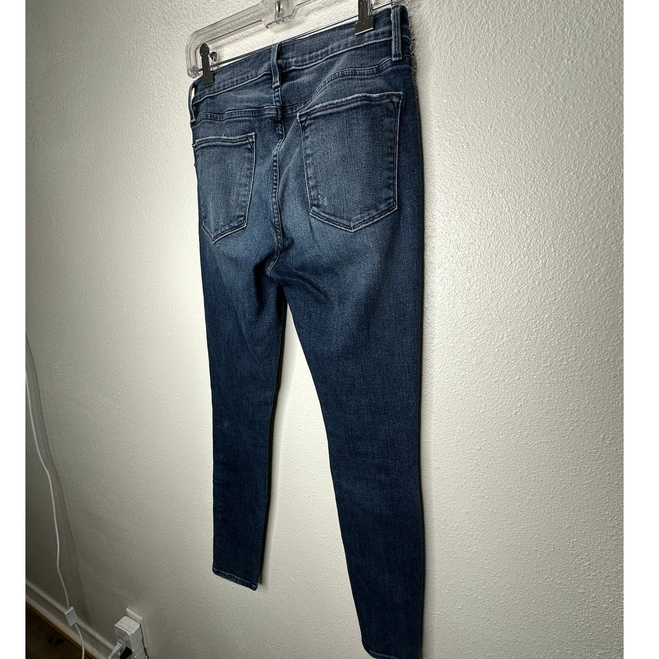 Frame Magellan Medium Wash Distressed Le High Skinny Denim Jeans 29