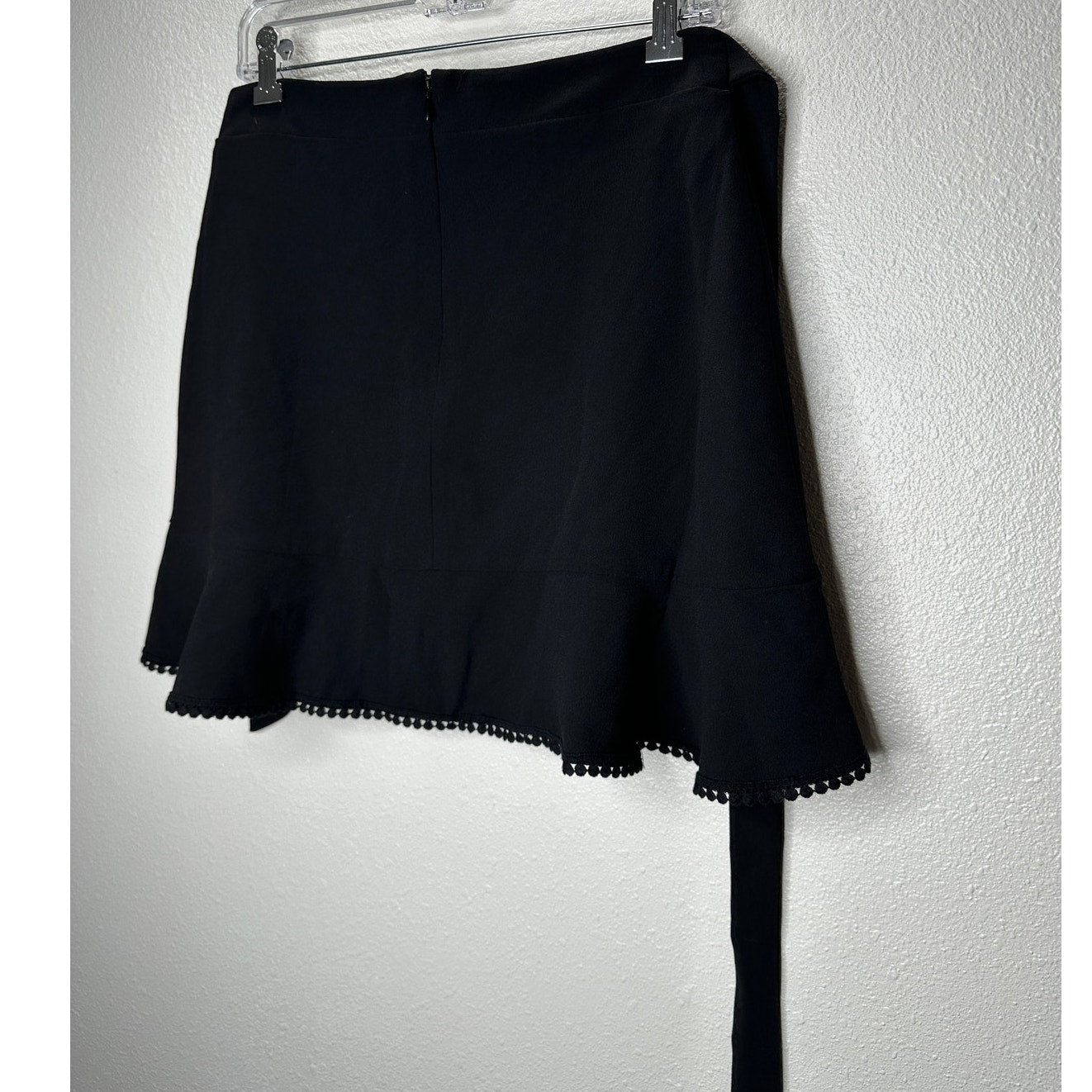 Cupcakes & Cashmere Black Pom-Pom Tiered Ruffle Faux Wrap Mini 6