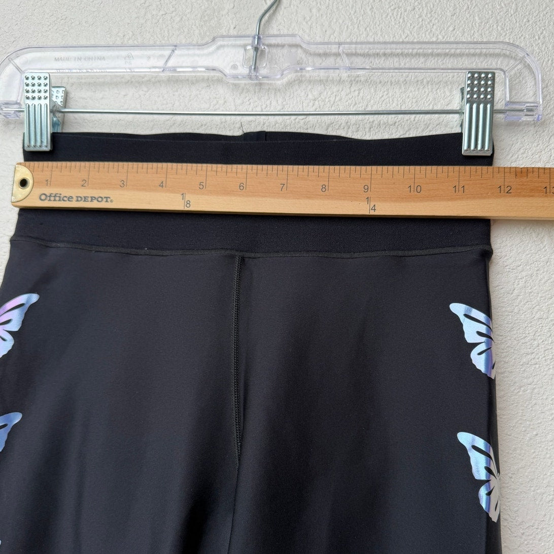 Ultracor Mariposa Butterfly Print High Rise Leggings Black Size M