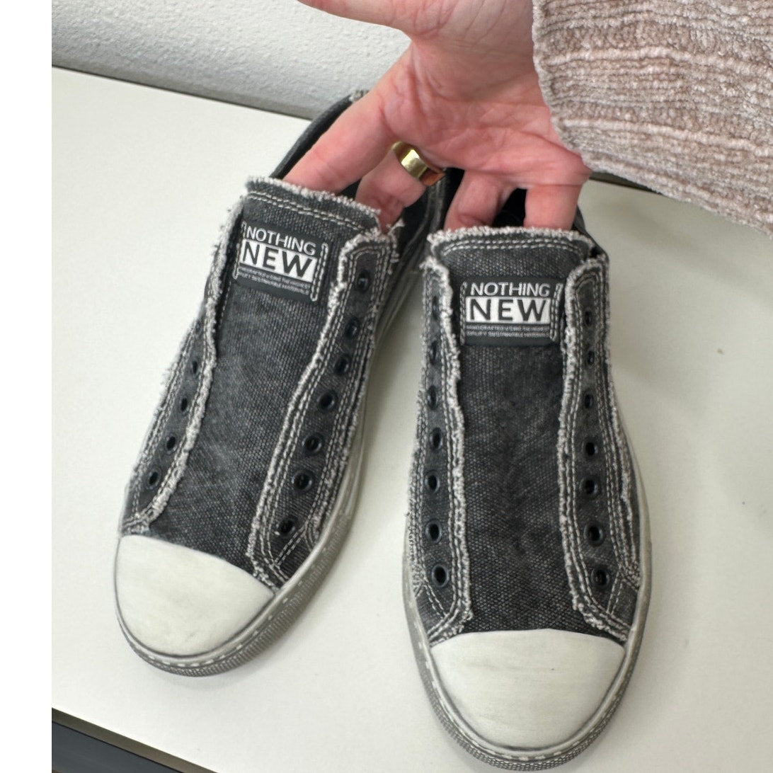 Nothing New Women's Stonewash Wave Black Sneaker 5