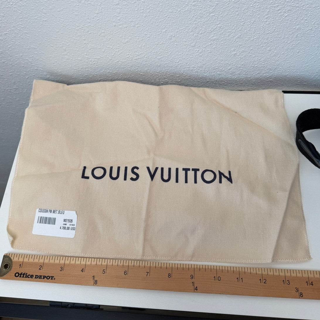 Louis Vuitton Coussin PM Metallic Blue Lambskin Crossbody Bag M21535