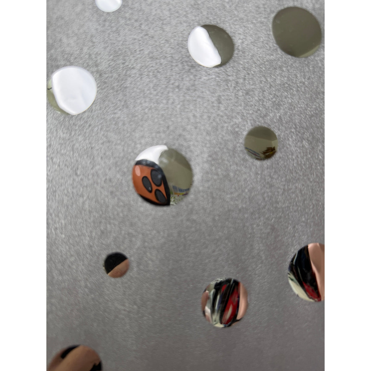 Volcano Silver Mirror Disc Mini Dress Women Size 1