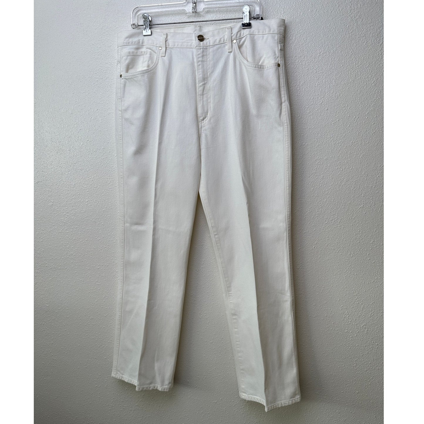 NWT Goldsign The A Jean Ivory Straight Leg Jeans US 32