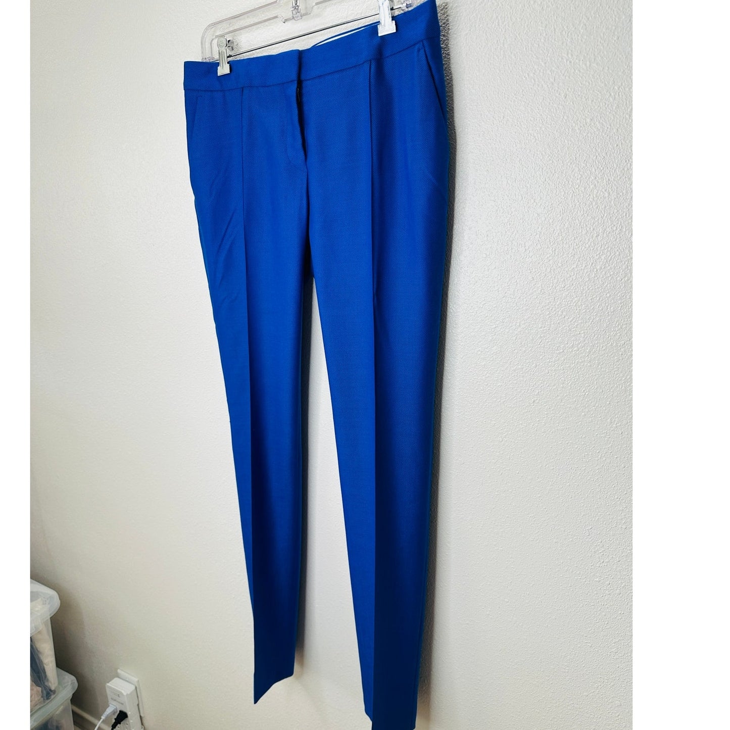Stella McCartney Royal Blue Wool Knit Stitched Front Crease Slacks 42 / M