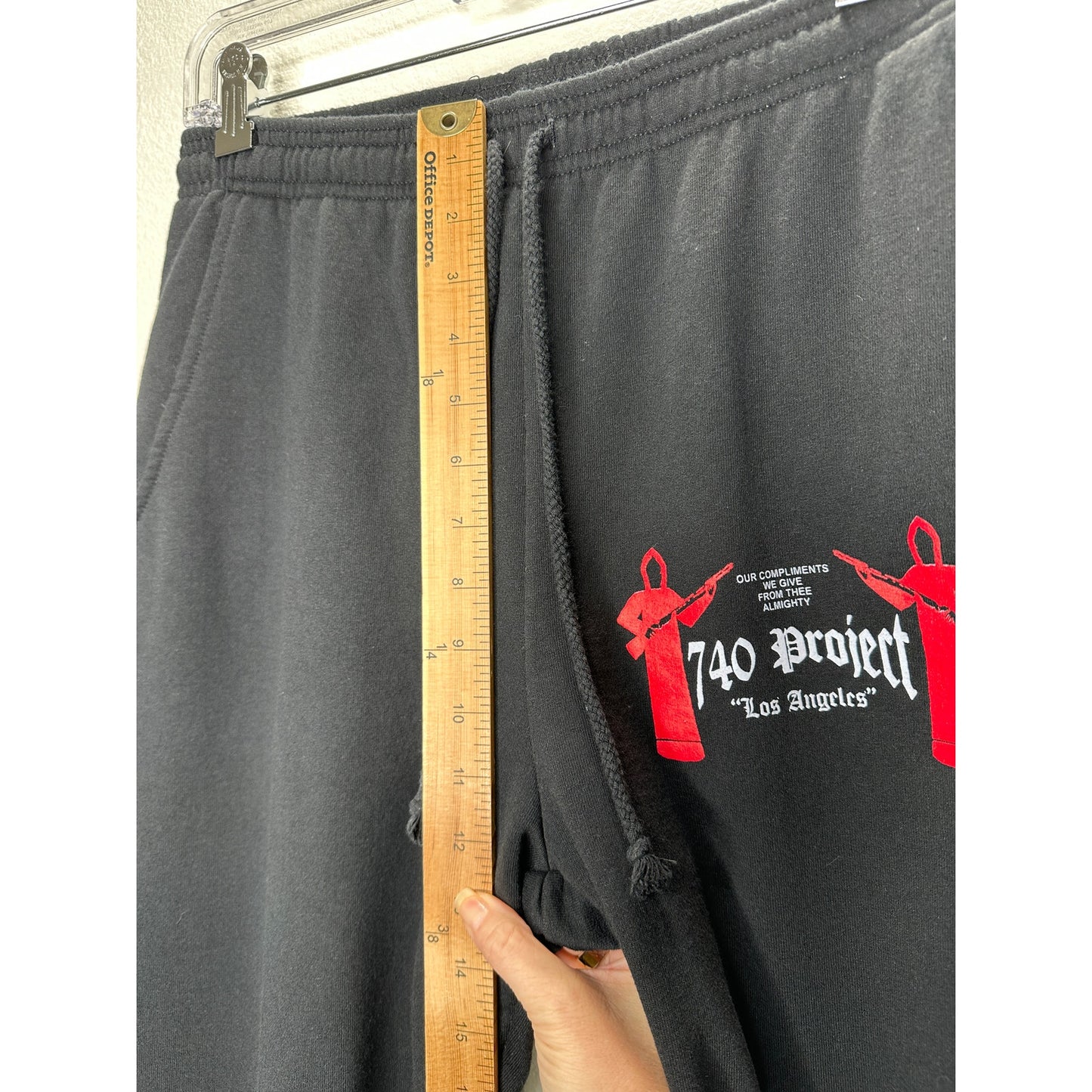 740 Project Black Men's Sweatpant Elastic Waist Jogger Medium