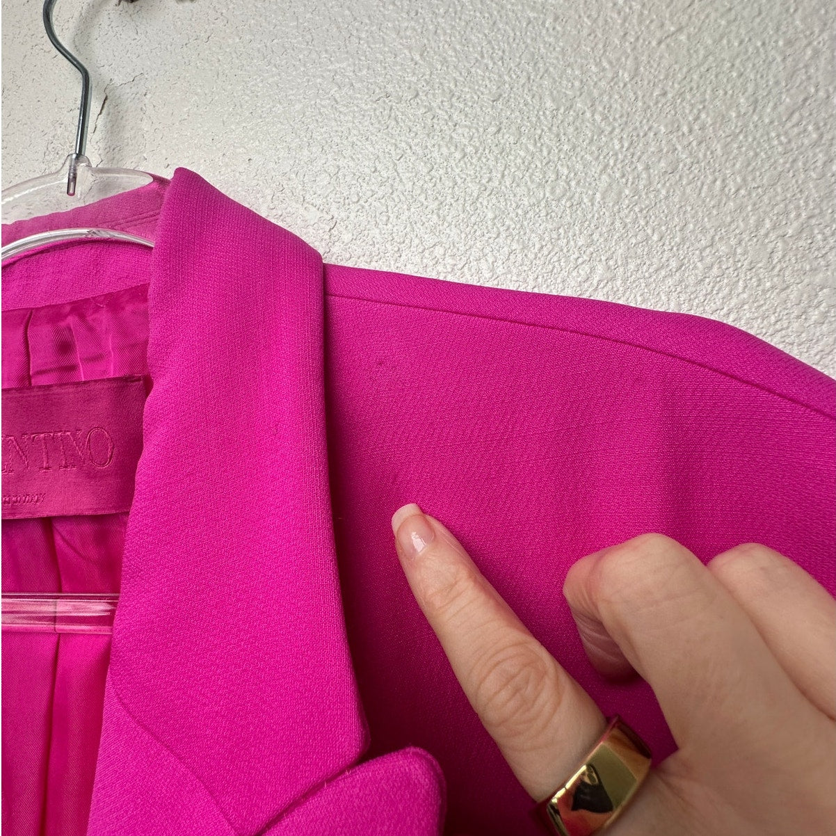 Valentino Pink Jumpsuit & Blazer Set Women IT 46/42 Strapless Wide Leg