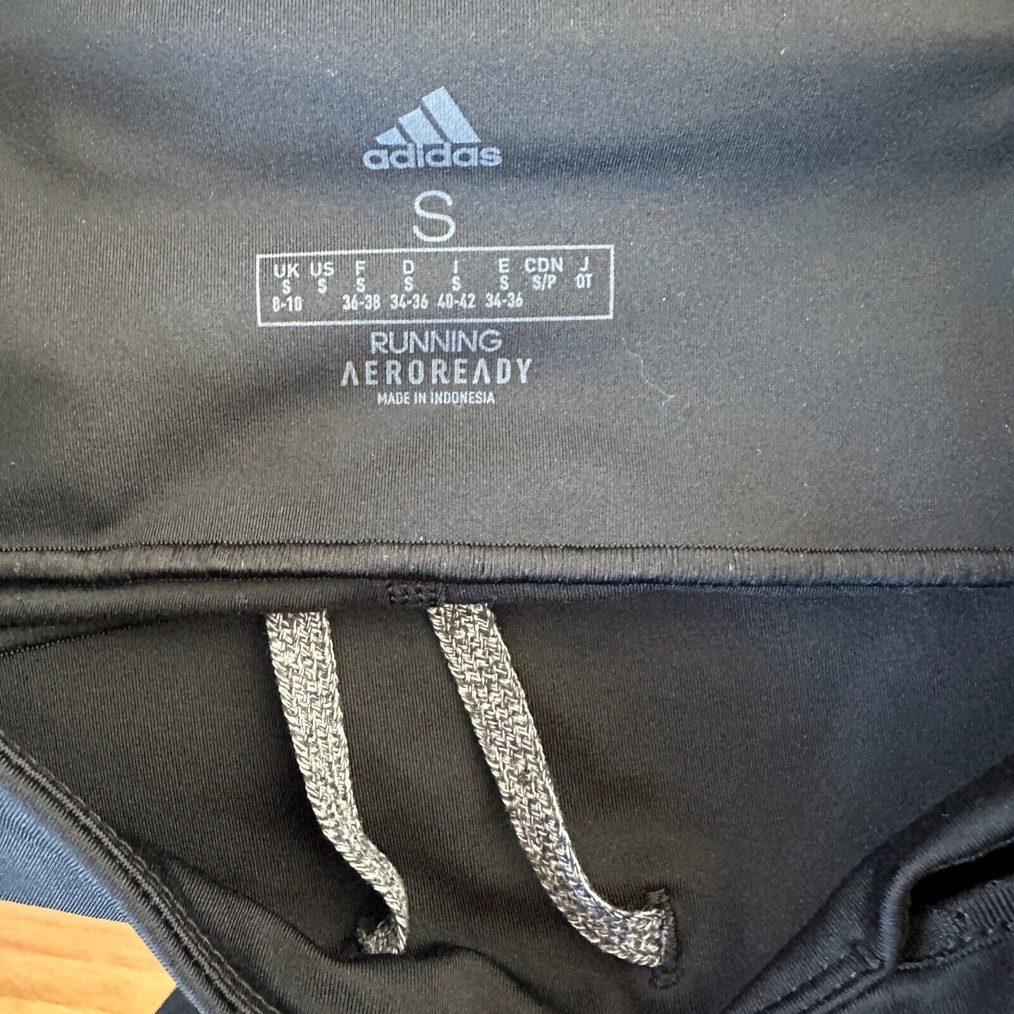 Adidas Mid-Rise Black Running Climacool Aeroready Stretch Pocket Crop Legging SM