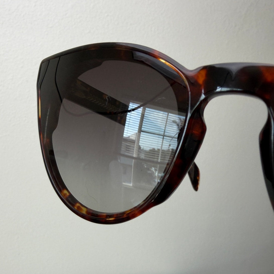 Rag & Bone Cat Eye Tortoise Brown Orange yellow Gray lense Sunglasses
