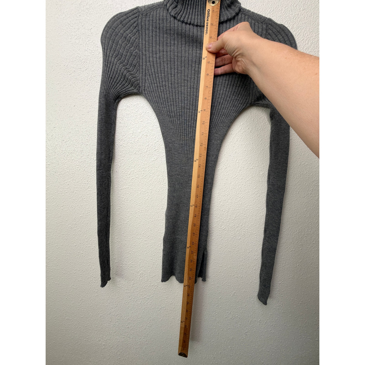 Quira Gray Cashmere Silk Turtleneck Tunic Women M