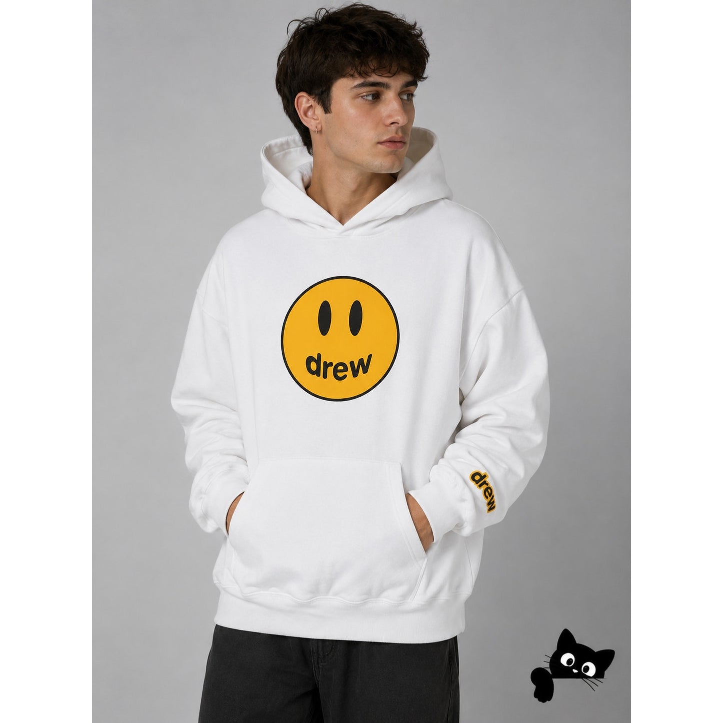 NWT Drew House Mascot Oversized Hoodie White Unisex/Men’s L