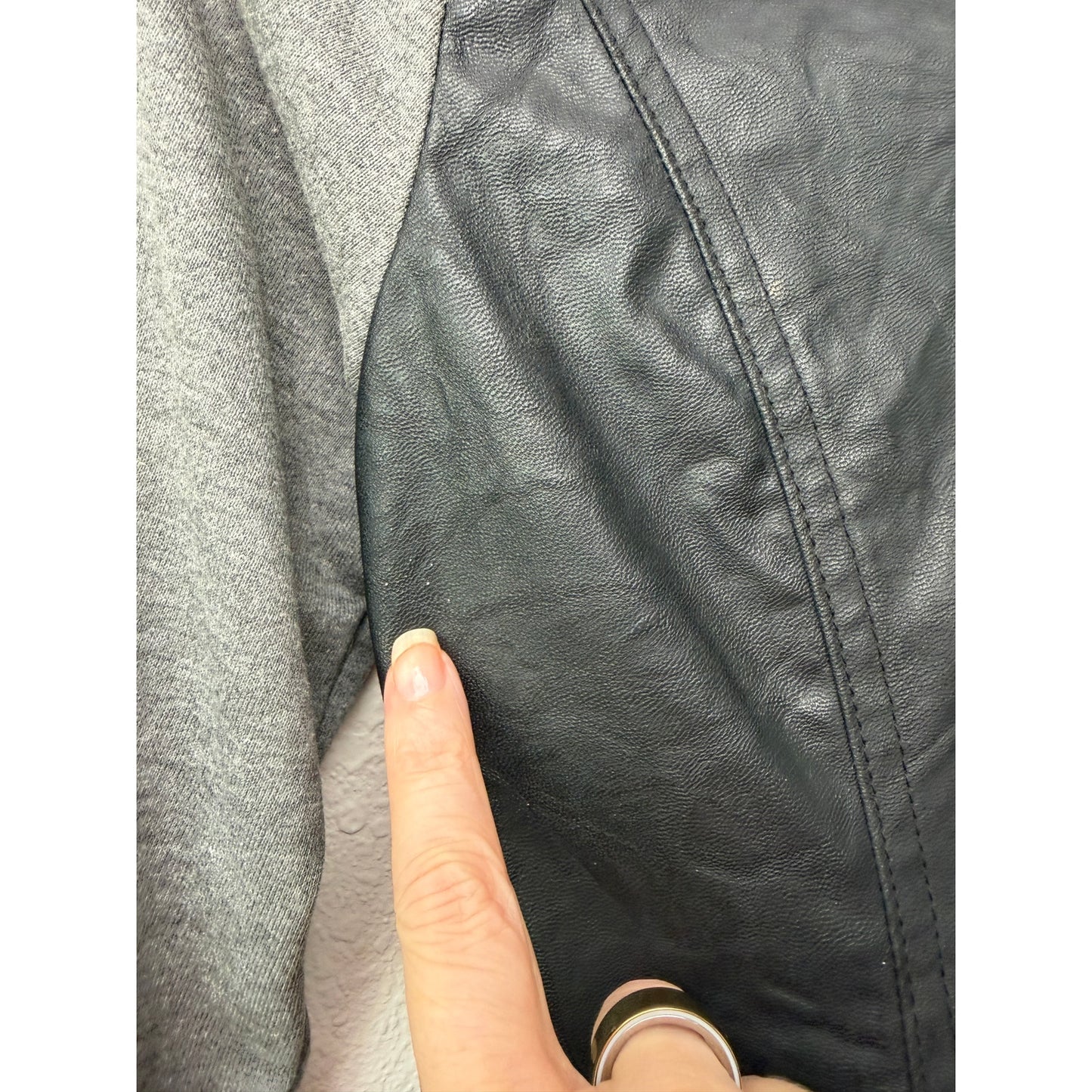 Foreign Exchange Black Gray Womens S Moto Jacket