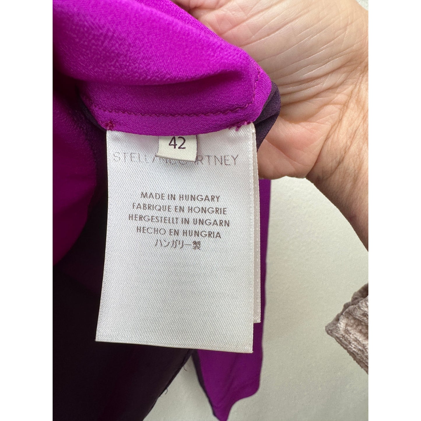 Stella McCartney Blouse Purple Women US10 100% Silk