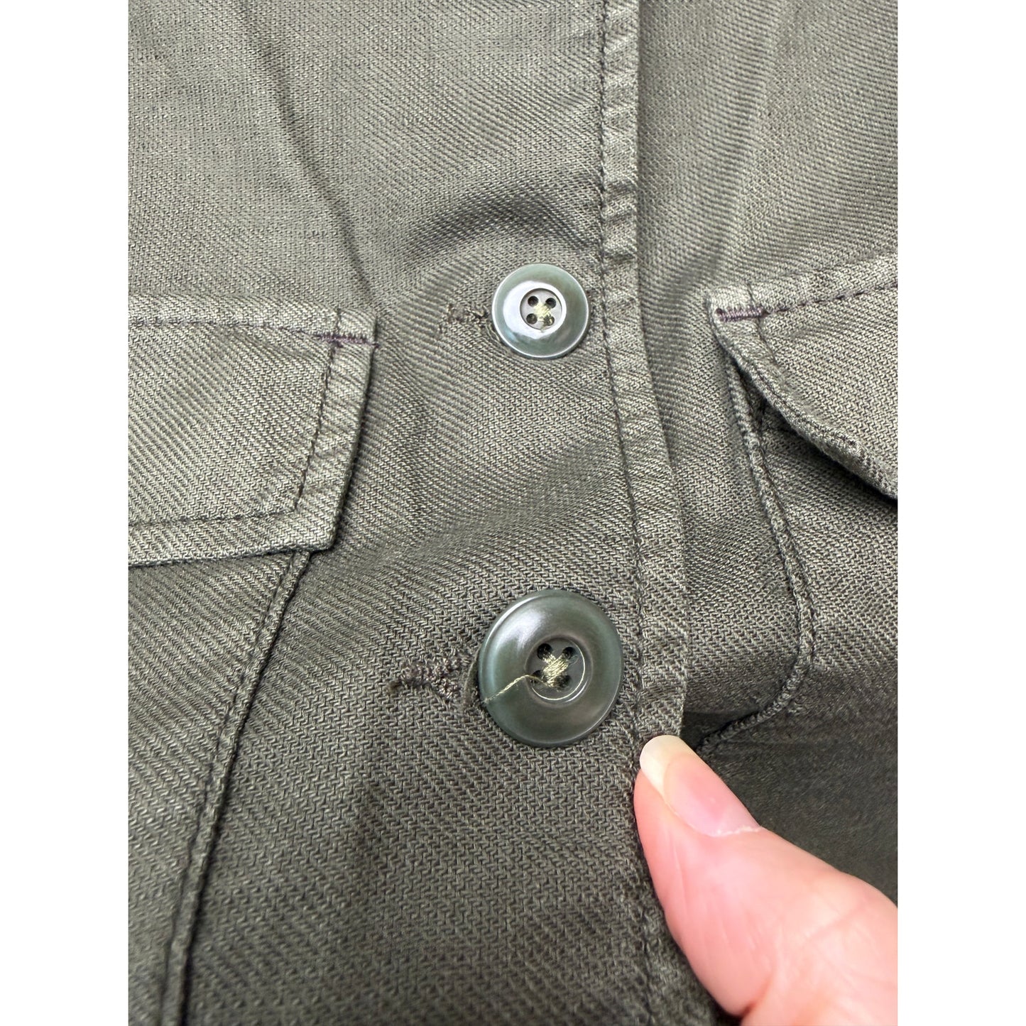The Great Olive Green Cropped Utility Jacket Oversized US 0