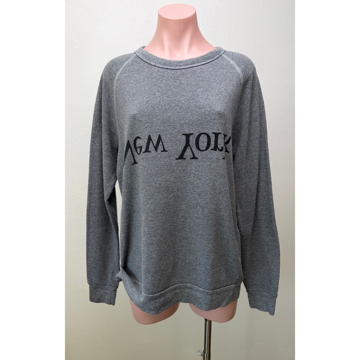 Assembly New York Gray Logo Sweatshirt Womens M