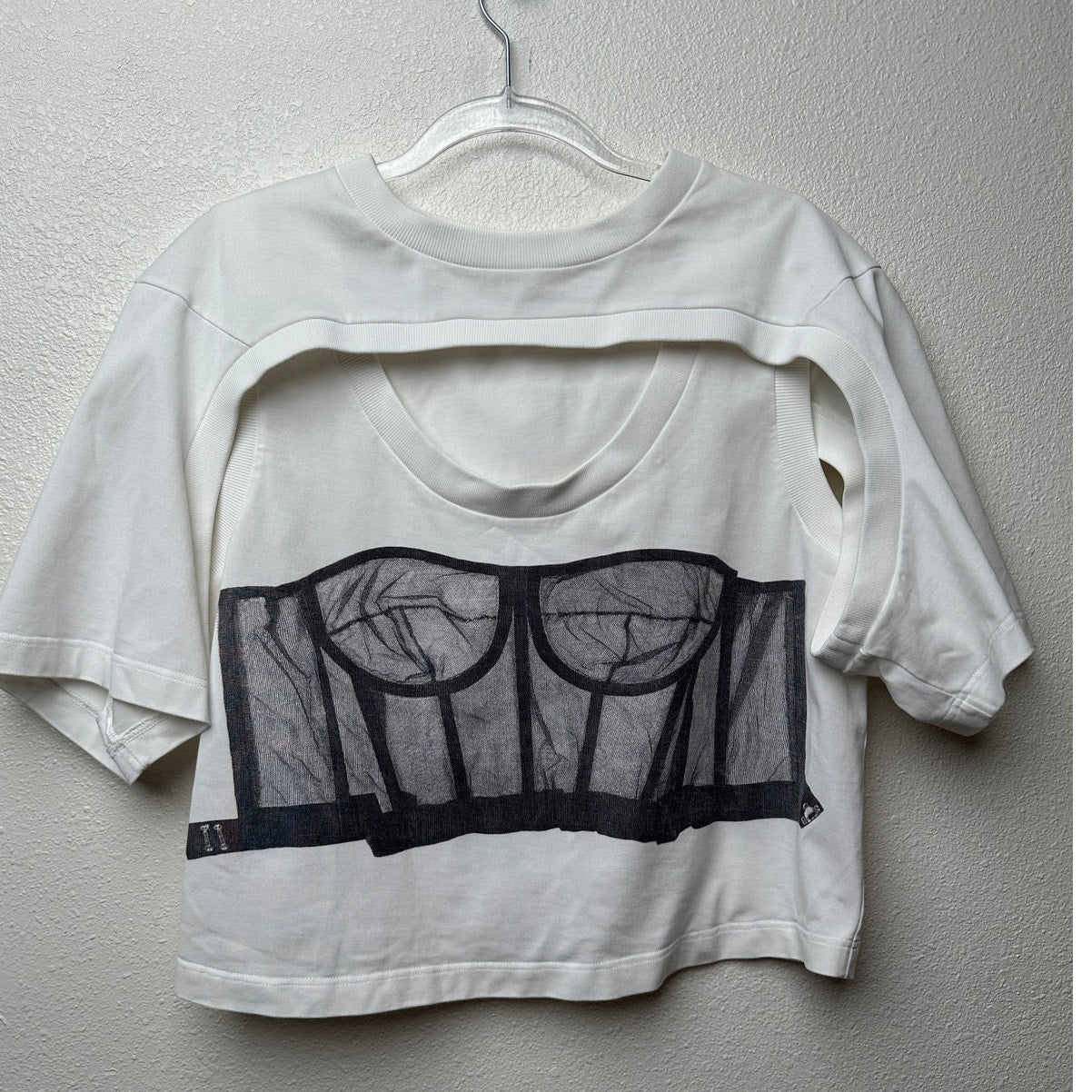 Alexander McQueen T-Shirt White Womens US M Corset