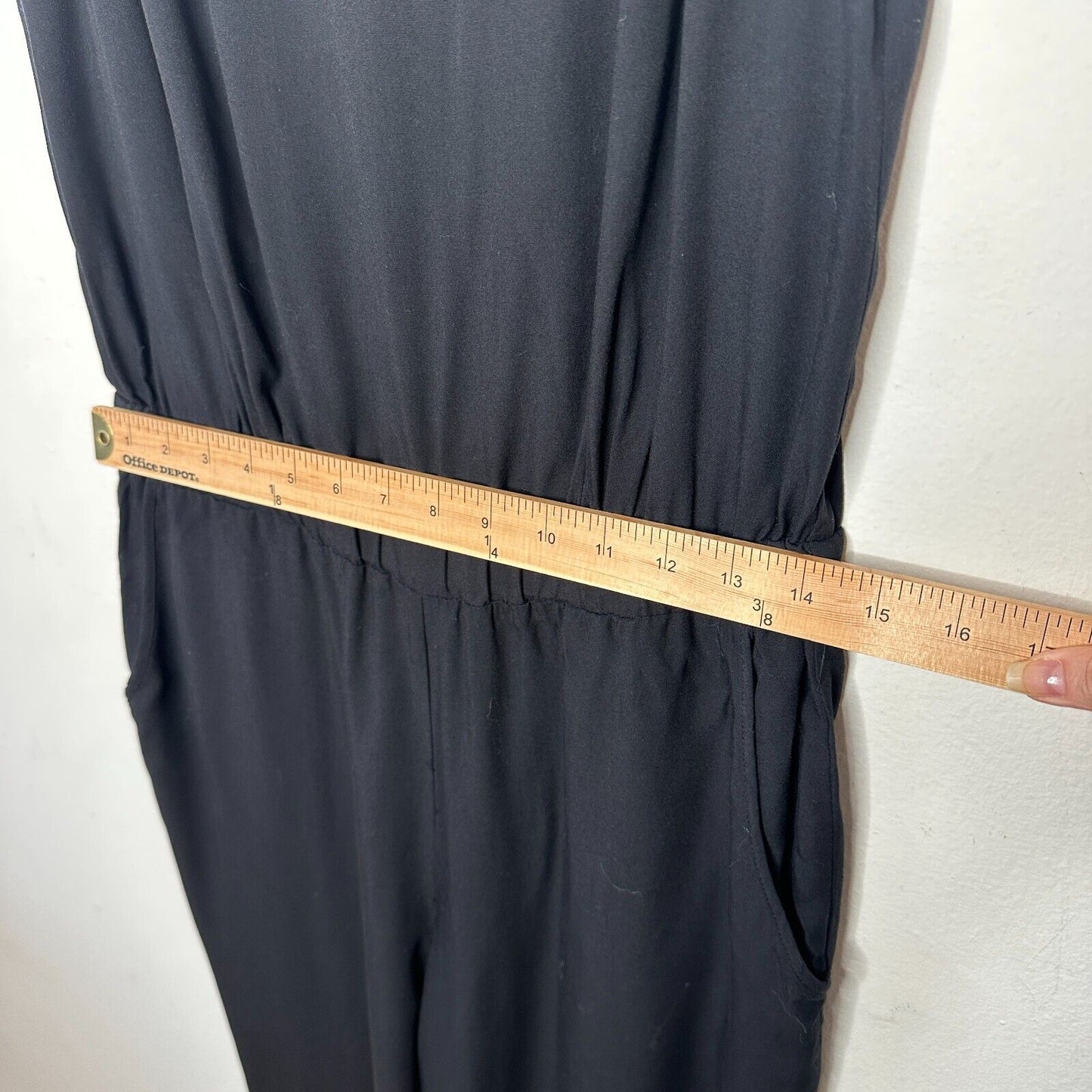Jack Black Rayon Overall Jumper V-Neck Elastic Waist Side Slash Pockets Small
