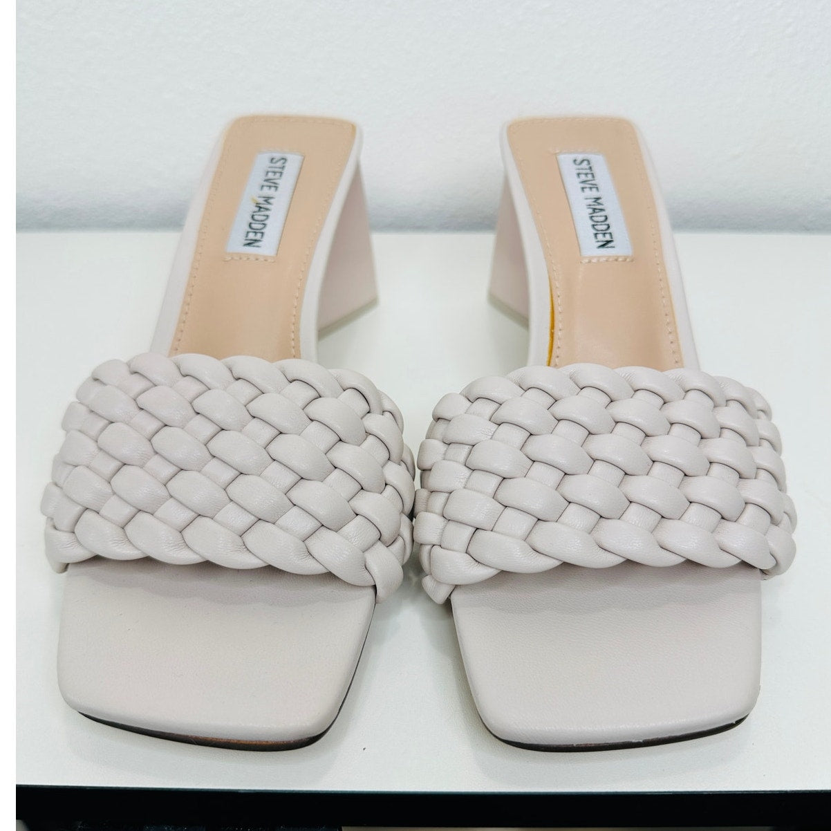 Steve Madden Bone Monte Carlo Slip On Triangle Heel Sandal 6