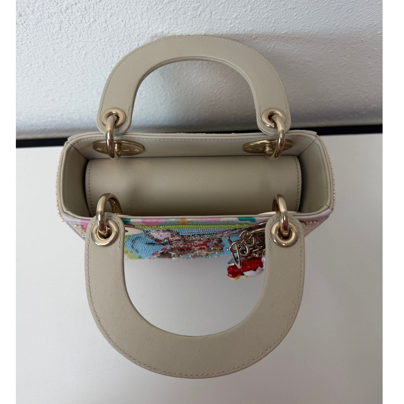 RARE Christian Dior Lady Art #6 Genevieve Figgis Mini Lady Dior Beaded Bag