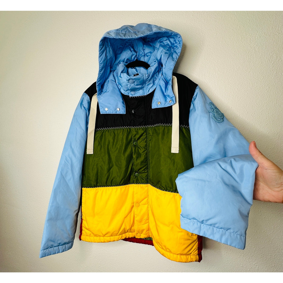 Moncler Genius 1 Borealis Giubbotto Down Jacket Multi Color Blocked 2 / Medium