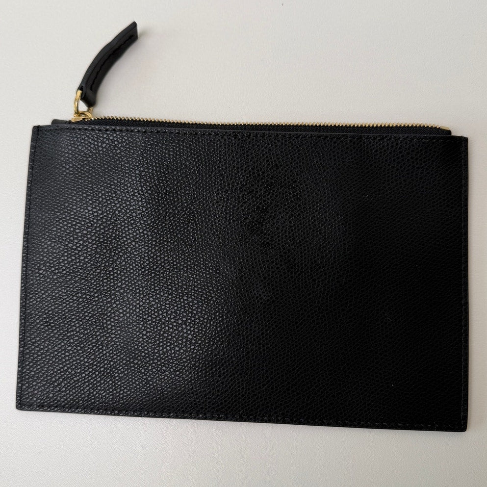 NWOT Want Les Essentiels Black Leather Zip Wallet Clutch Pouch