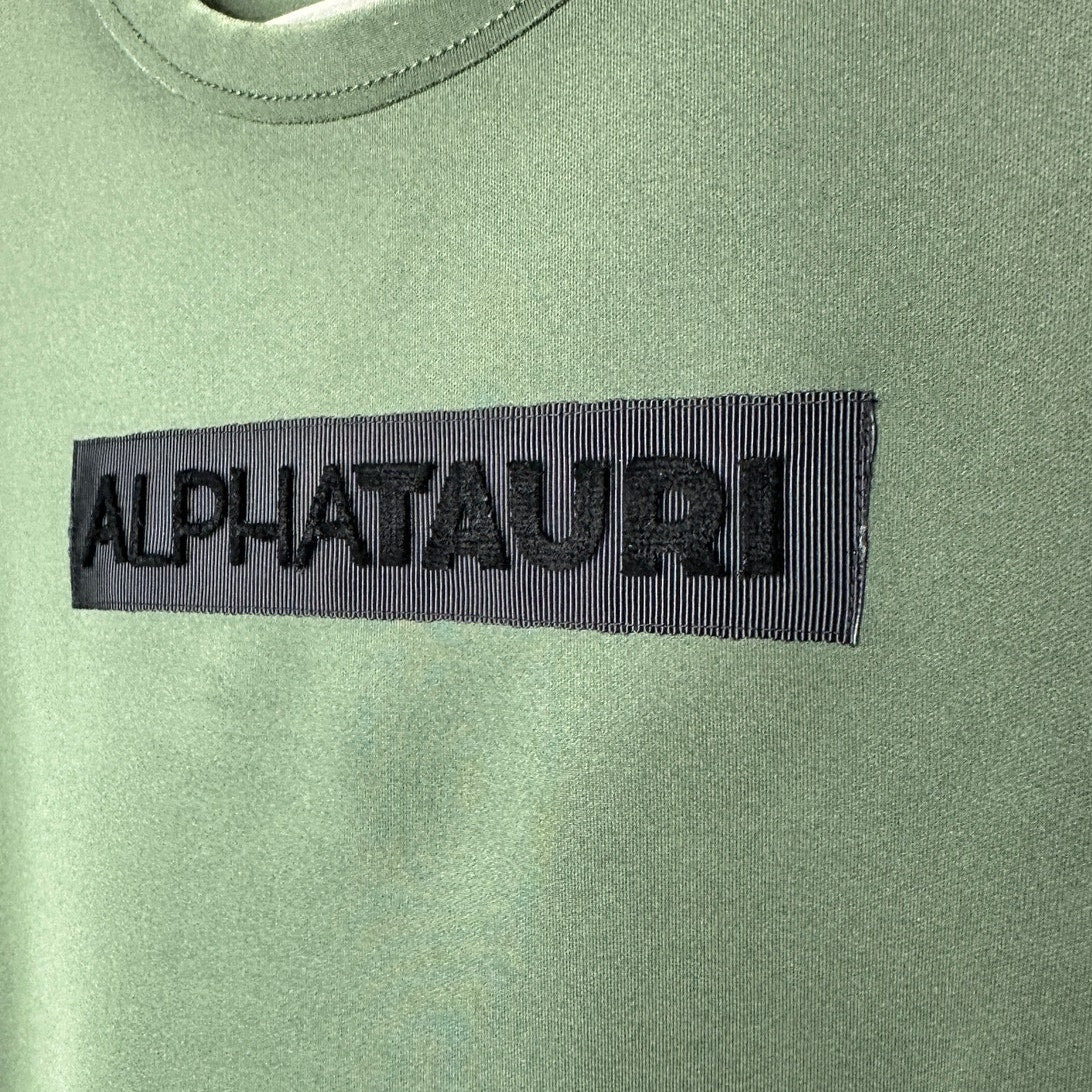 Alphatauri Olive Green Round Neck Long Sleeve Sweatshirt S