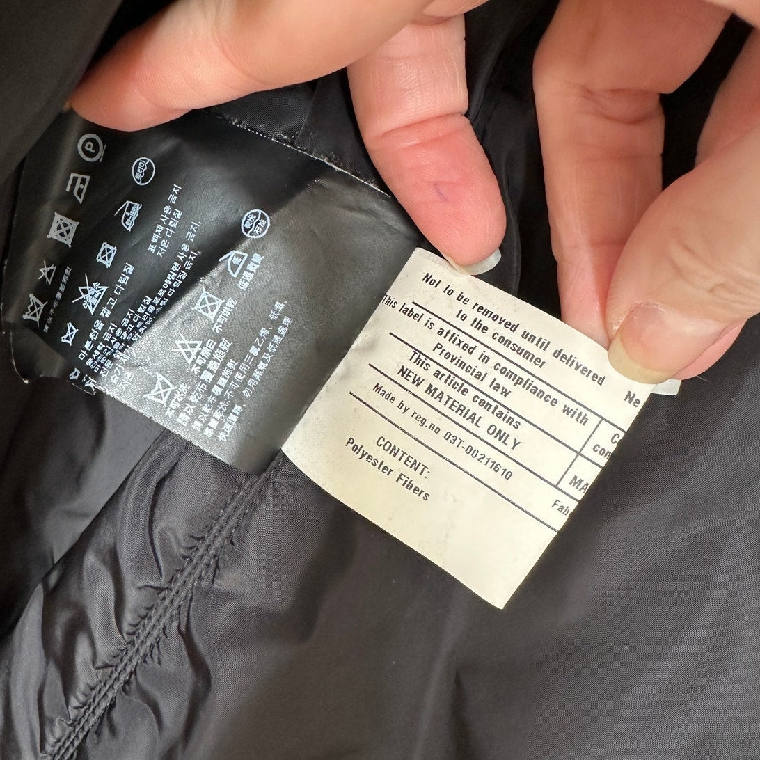 Prada Men's Black Polyester Hooded Long Line Rain Jacket 42 / L