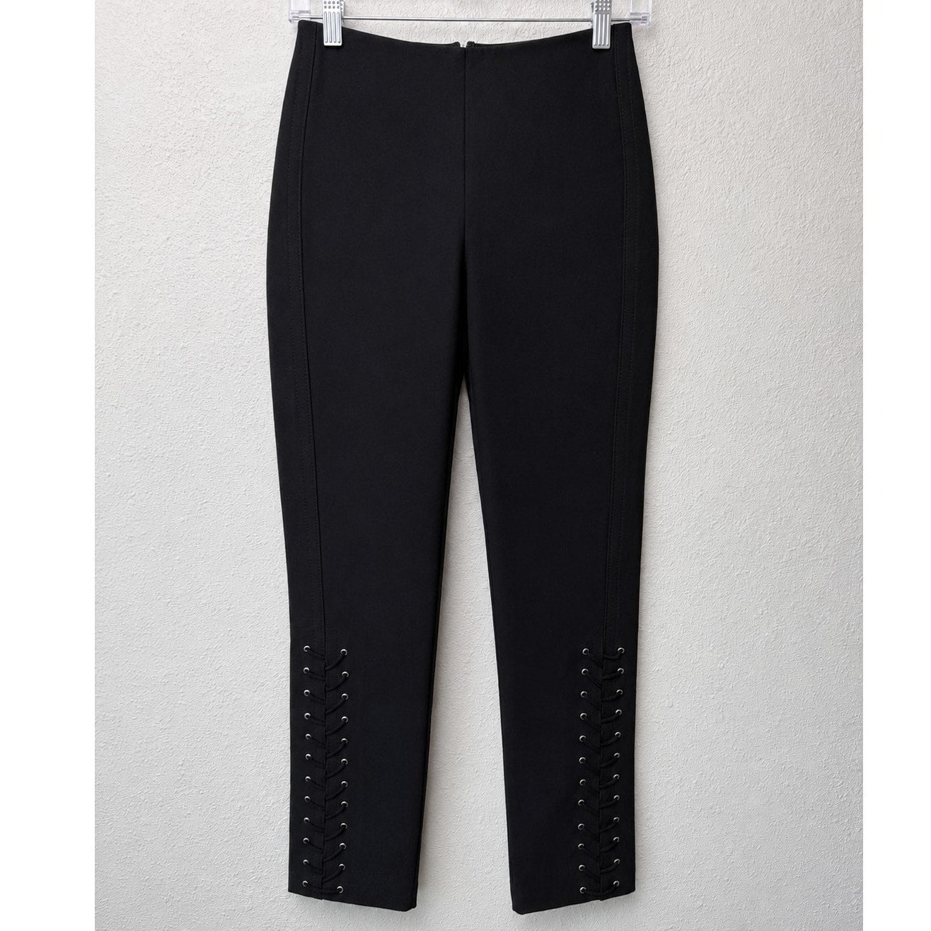 NWT Derek Lam 10 Crosby Black Lace Up Side Trouser Pants