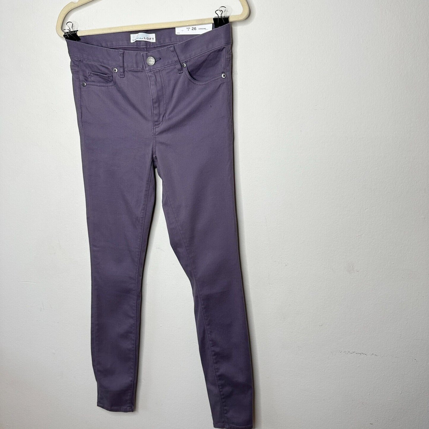 NWT Loft Lilac Legging Jeggings Mid-Rise Stretch Skinny Jeans 2 / 26